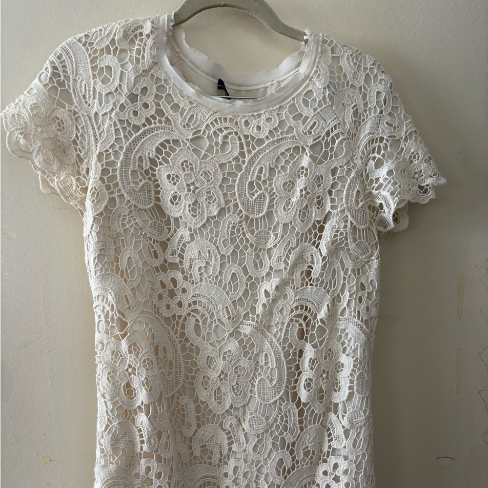 Elegant White Lace Dress